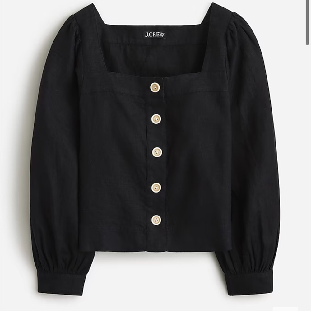 J Crew Button-Front Linen Shirt